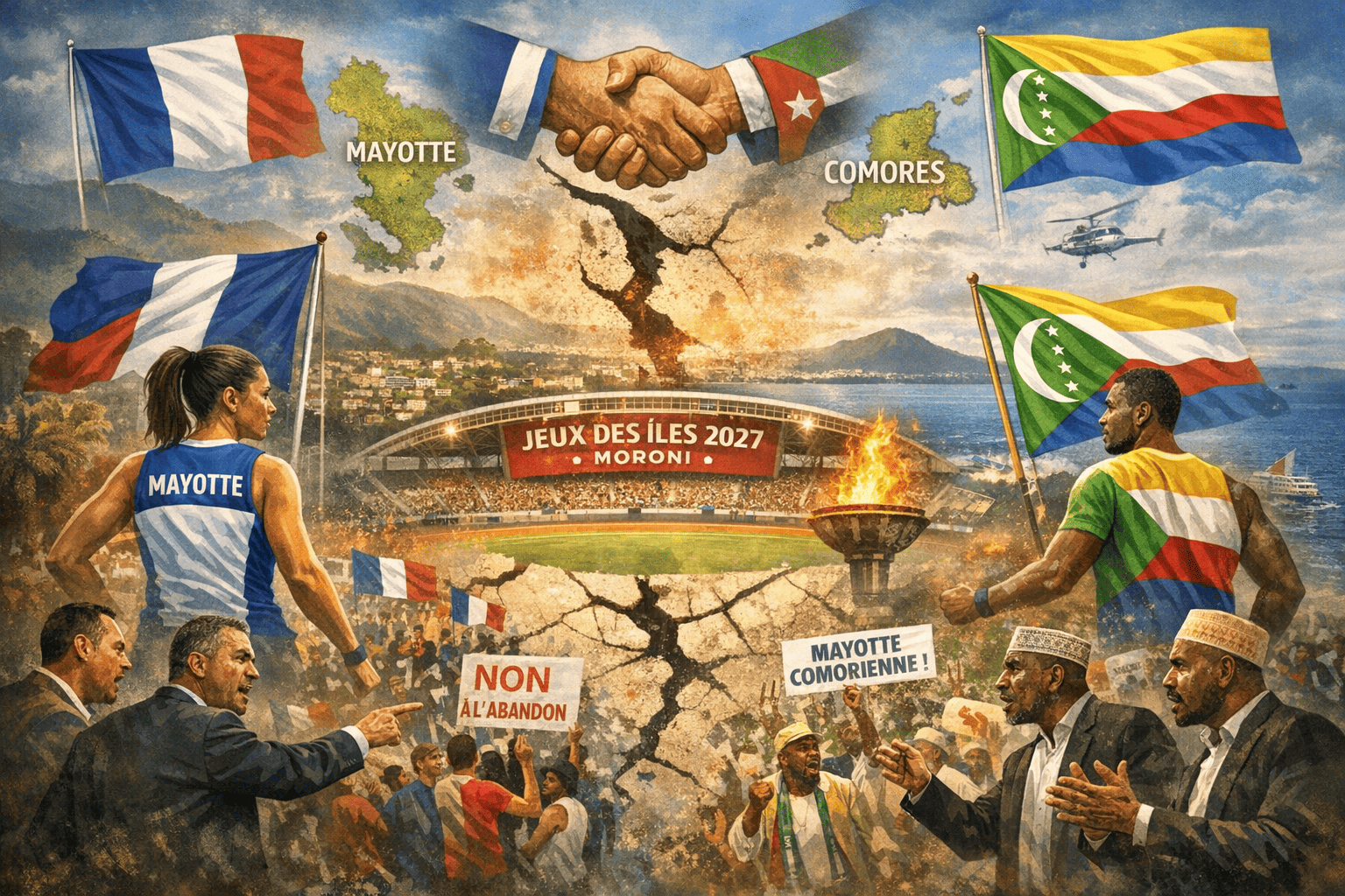 Illustration — Jeux des Îles 2027 : entre sport, diplomatie et tensions politiques entre Mayotte et les Comores