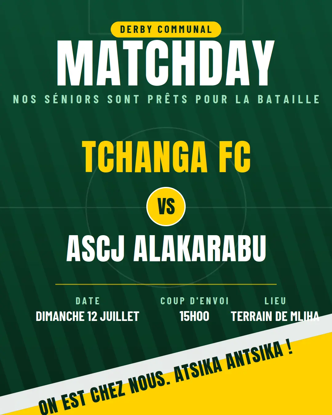 Affiche de Derby communal : Tchanga FC – ASCJ Alakarabu