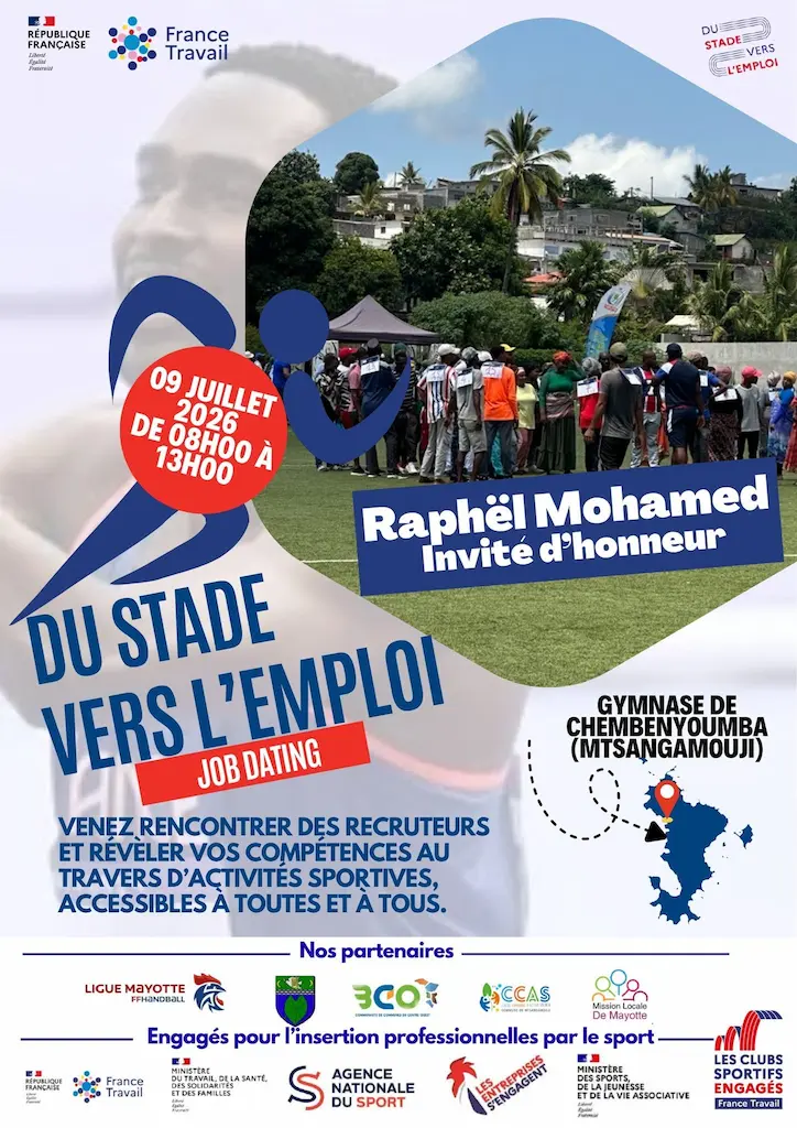 Affiche de 10ème édition de "Du Stade vers l'Emplo