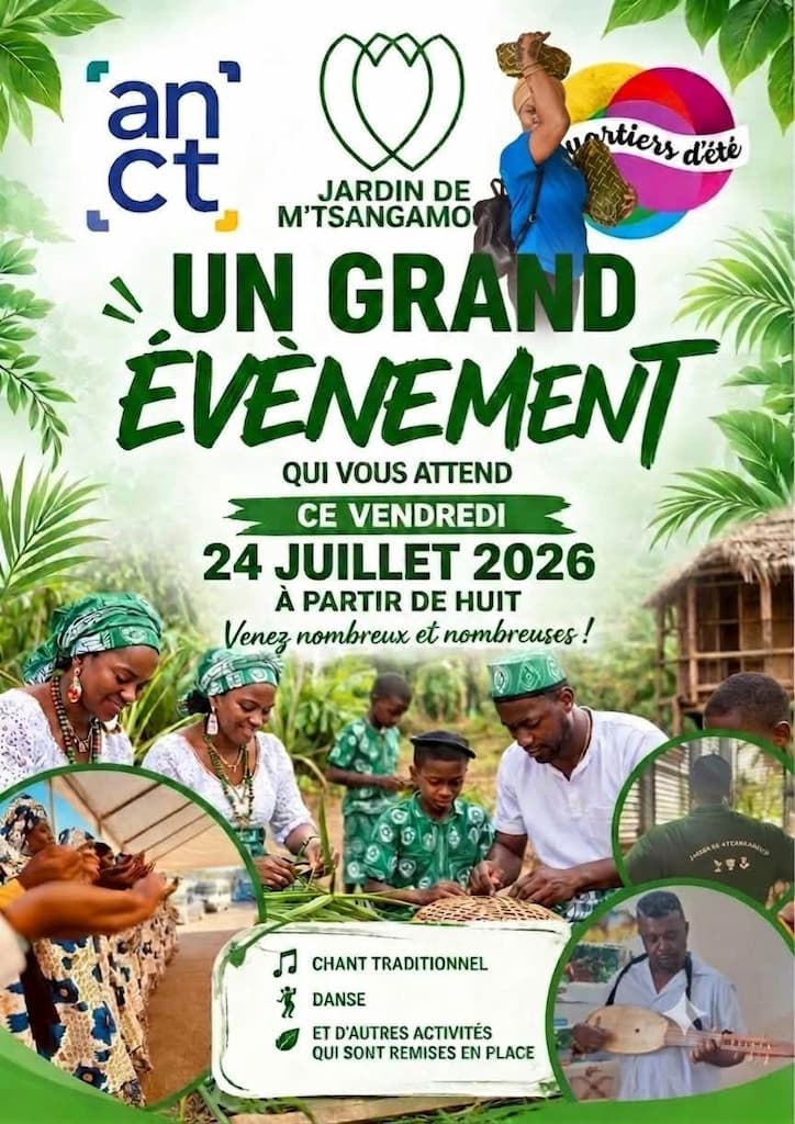 Affiche de Grand événement culturel et artistique à M’Tsangamouji !